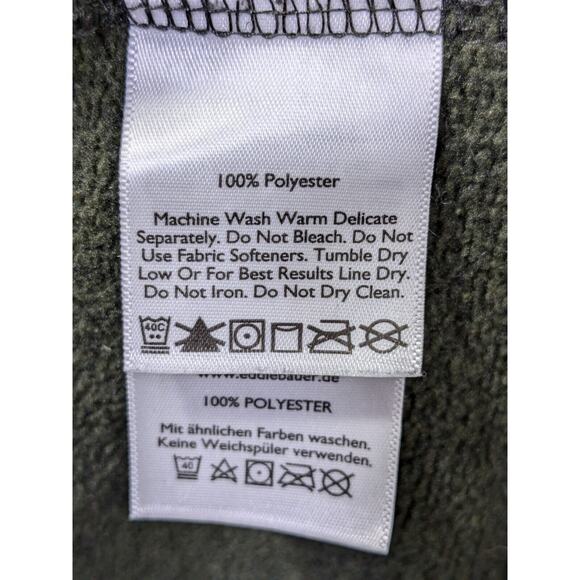 Eddie Bauer Pullover Mens 2XL Knit Sweatshirt 1/4 Zip Mock Neck Forest Green - Picture 4 of 10